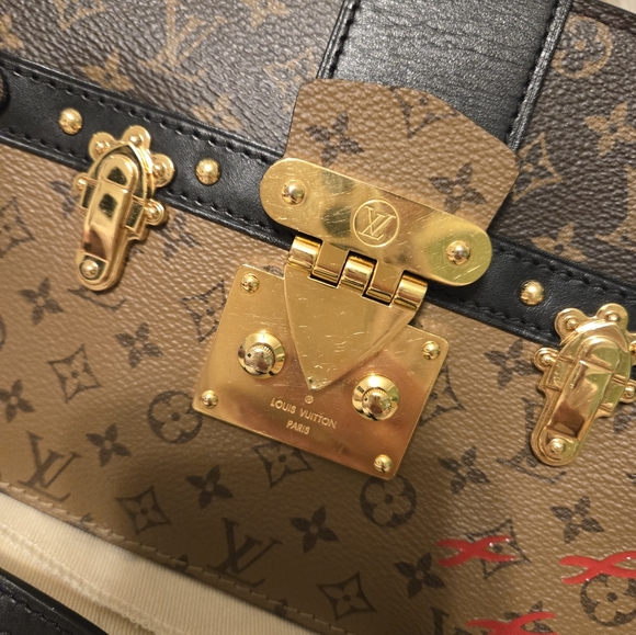 Louis Vuitton Trunk Clutch Brown Canvas Bag - Picture 4 of 16